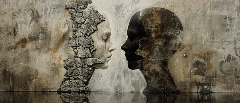 A piece highlighting the juxtaposition of opposites in a thoughtprovoking way