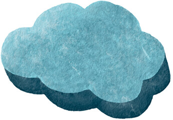 Watercolor painted cloud collection