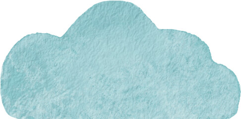 Watercolor painted cloud collection