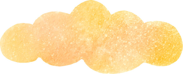 Watercolor painted cloud collection