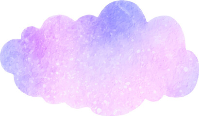 Watercolor painted cloud collection