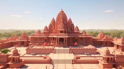 shri Ram Mandir Temple in Ayodhya,birth place Lord Rama, 22nd January ,f Pran Pratishtha of shri Ram. - obrazy, fototapety, plakaty