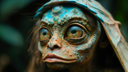 Fictional alien creature with big eyes