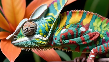  A-Chameleon-With-Its-Skin-Patterned-Like-A-Tropica- © Marriba