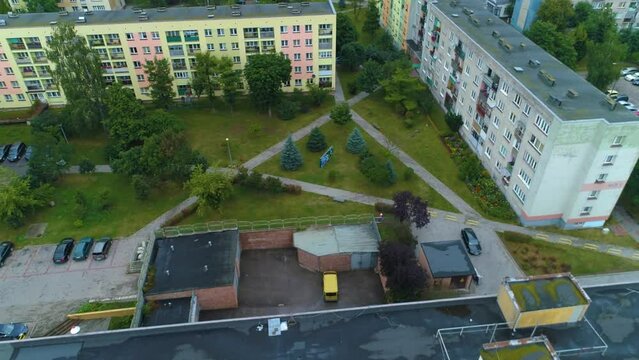 Blocks Estate Suwalki Bloki Osiedle Sejnenska Aerial View Poland