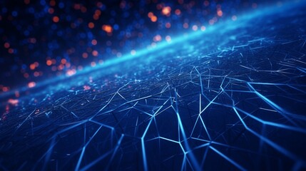 Explore the depths of digital innovation with a captivating abstract blue data background, highlighting the intricacies of network connections and futuristic technology, beautifully rendered in ultra