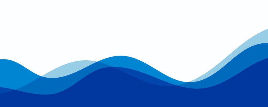 Sea waves layer vector background illustration. Sea beach vector illustration.
