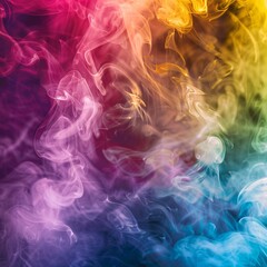 Fototapeta premium A vibrant explosion of colorful smoke a background that bursts with bright and lively hues, spreading in all directions
