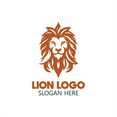Head lion logo vector design, premium logo design