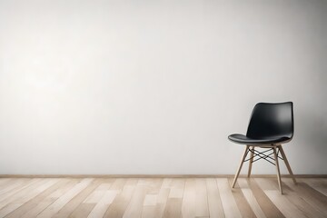 An HD close-up of an empty solid wall mockup in a minimalist office space, highlighting the clean lines and neutral tones for professional branding opportunities.