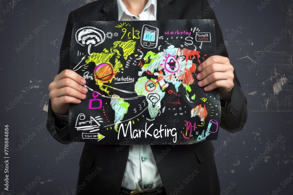 Poster utilizing advanced tracking technology and crm integration for effective marketing strategies and bo