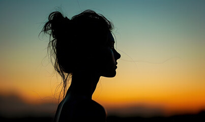 silhouette of a woman