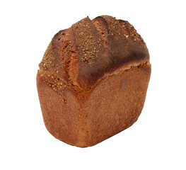 Rye bread isolated on white background