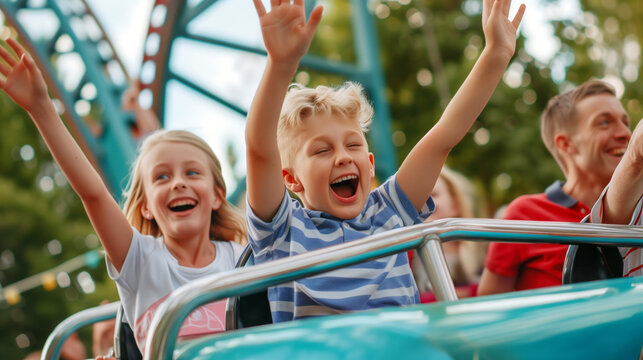 Rollercoaster or Roller Coaster Ride Theme Park