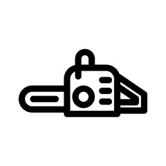 chainsaw icon or logo isolated sign symbol vector illustration - high quality black style vector icons
