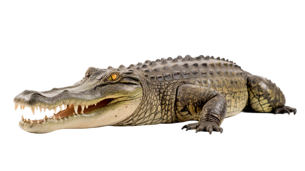 Crocodile isolated on white