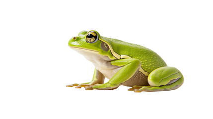 Obraz premium frog solitary against a white backdrop 