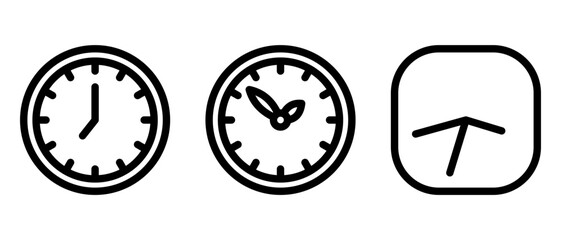 Fototapeta premium clock icon or logo isolated sign symbol vector illustration - high quality black style vector icons