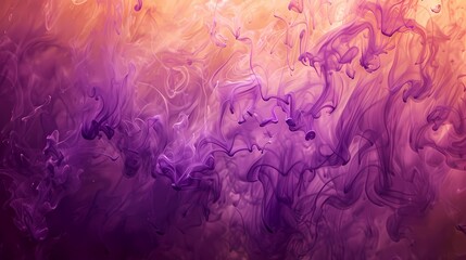 Electric violet wisps dancing over a canvas painted in gradients of sun-kissed amber.