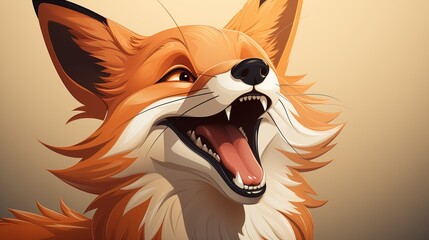 A cartoon logo featuring a playful fox with a mischievous grin.