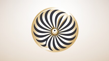 A logo icon inspired by a symmetrical, elegant seashell spiral.