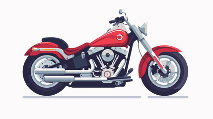 Obraz na płótnie Canvas Motorcycle flat icon illustration of vector graphic