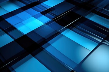 Blue and black modern abstract squares background with dark background in blue striped in the style of futuristic chromatic waves, colorful minimalism pattern 