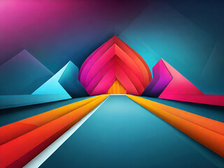 abstract background of geometric shapes facets - obrazy, fototapety, plakaty