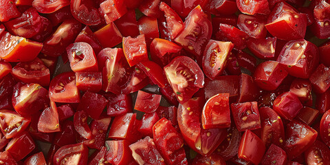 Fototapeta na wymiar Raw Organic Diced Canned Tomatoes