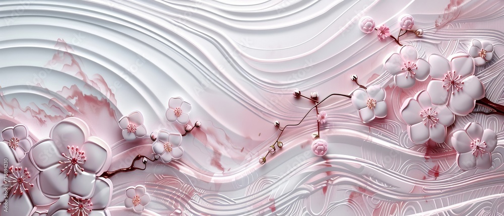 Poster a japanese template modern. abstract background in asian style with japanese wave pattern. luxury na