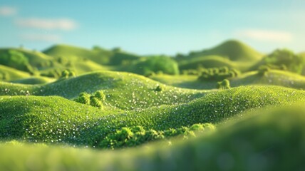 Nature's beauty, green hills