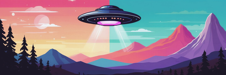 World UFO Day. Ufologist's Day. Unidentified flying object. UFOs on earth