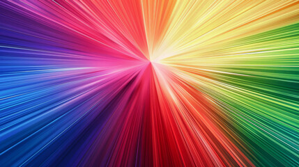 Vibrant Rainbow Radial Burst Background with Vivid Colors