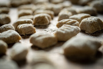 gnocchi Italian pasta close up food macro 