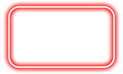 Red rectangle frame with neon effect