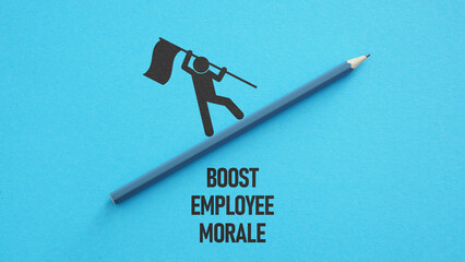 Boost employee morale is shown using the text