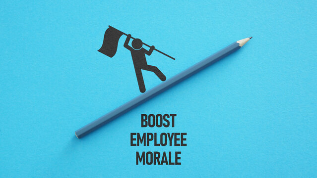 Boost employee morale is shown using the text