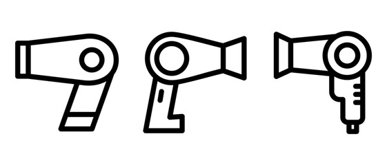 hair dryer icon or logo isolated sign symbol vector illustration - high quality black style vector icons