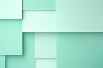 Mint Green abstract color paper geometry composition background with blank copy space for design geometric pattern 