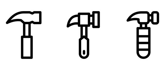 hammer icon or logo isolated sign symbol vector illustration - high quality black style vector icons