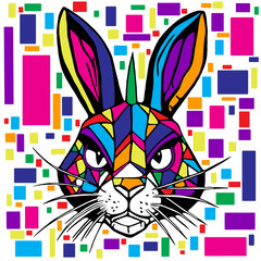 Bunny abstract (squares).