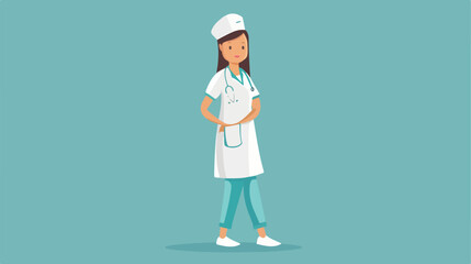 Nurse icon vector illustration simple design 2d fla