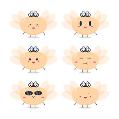 Cute cartoon termite character emoji and expression with pose