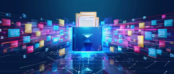 Enterprise content management (ECM), Digital asset management (DAM), Document imaging, workflow, records management, and online document file data archiving software.