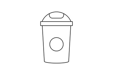 creative a trash outline design icon