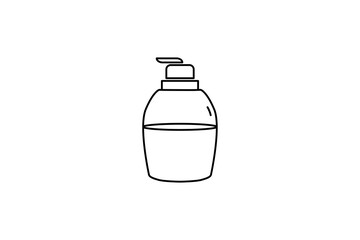 bottle for hand washing outline icon