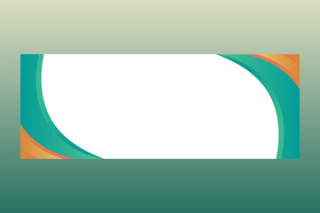 Obraz premium abstract of green and orange banne r background design