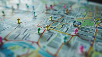 Market segmentation map on screen, crisp details, close view, strategic planning hyper realistic