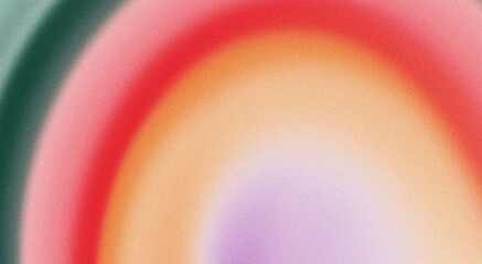 Teal green red yellow grainy color gradient background glowing noise texture cover header poster design. Summer poster design.