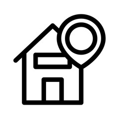 house location icon or logo isolated sign symbol vector illustration - high quality black style vector icons